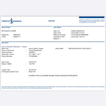 Yanlış Gönderilen Fatura Bilgileri Nedeniyle Hatalı Ödeme