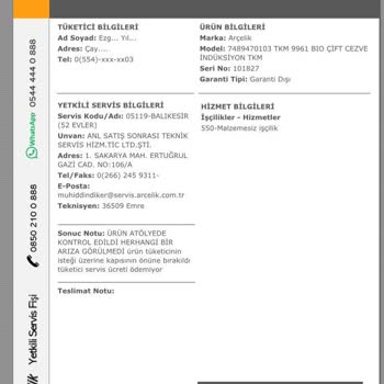 Arçelik Kahve Makinesi Sorunu Ve Müşteri Hizmetleri Çıkmazı