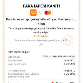 İade Edilmeyen Para: Temu'ya Güvenim Kalmadı