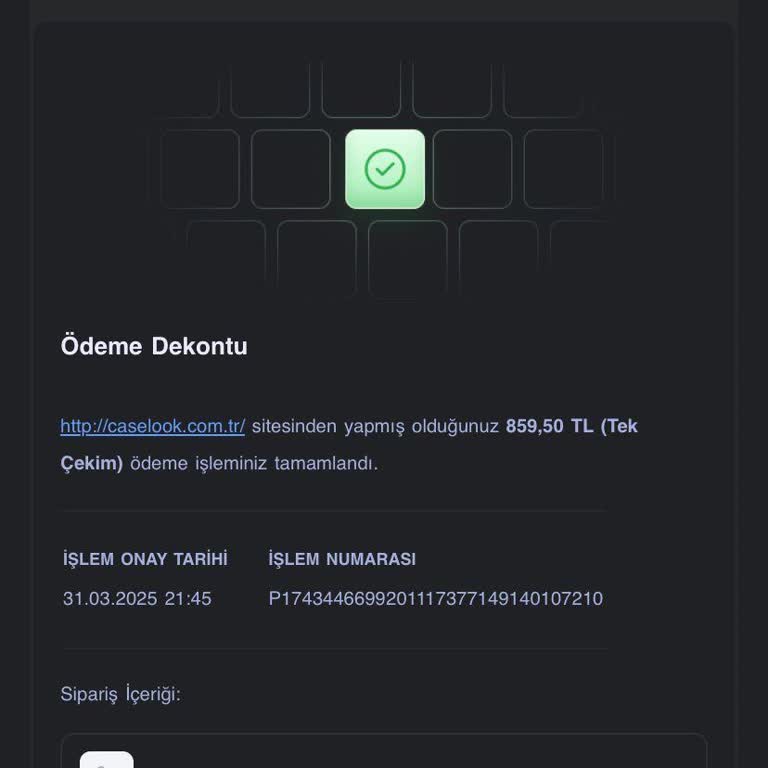 Case Look Siparişin İptal Edilmesi