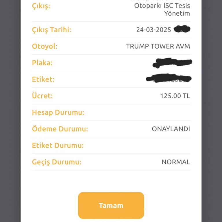 Otopark Ücreti Hakkında Bilgilendirme Eksikliği