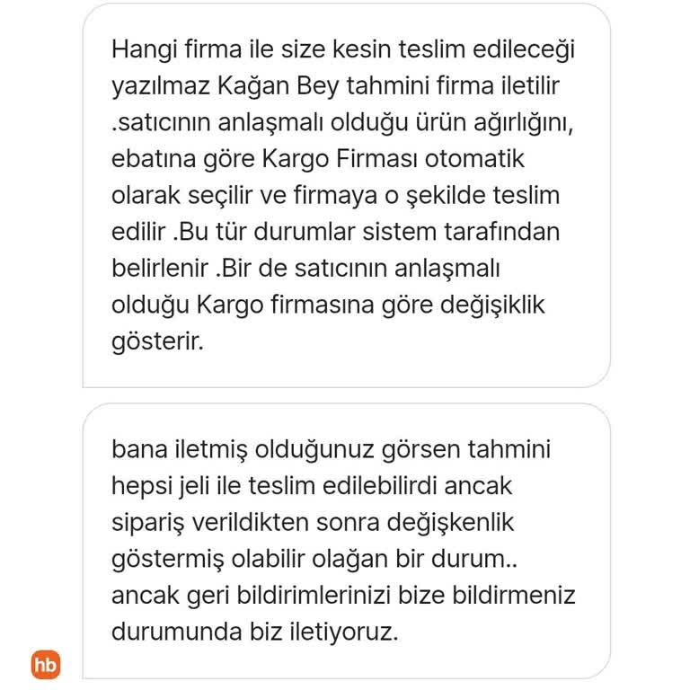 Hepsiburada'da Yanlış Kargo Ve Canlı Destek Sorunu