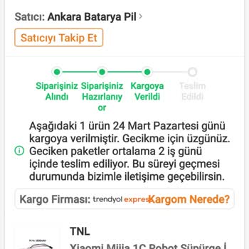 Trendyol Express Kargo Gecikmesi Ve İletişim Eksikliği