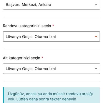 Litvanya Oturma İzni Randevu Sorunu