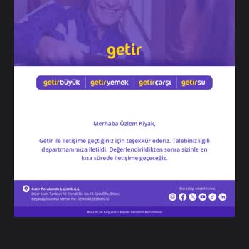 Getir'den İade Edilmeyen Tutar Ve Cevapsız Kalan Şikayet