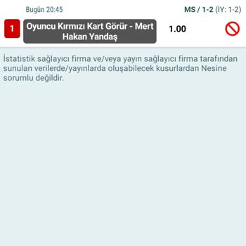 Kırmızı Kartın Kupon Geçersizliğine Etkisi