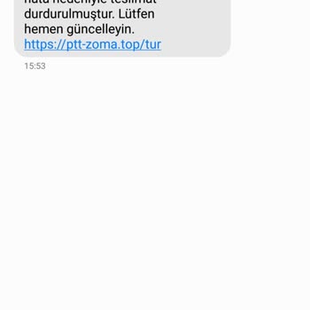 Bilinmeyen Teslimat Mesajı Hakkında Şikayet