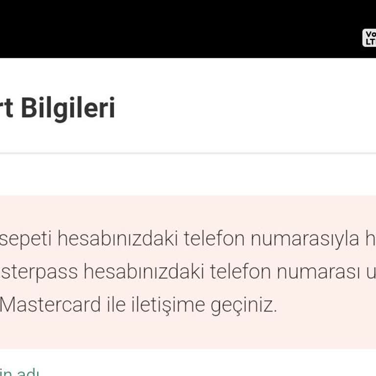 Ödeme Yöntemi Sorunu: Masterpass Uyum Problemi