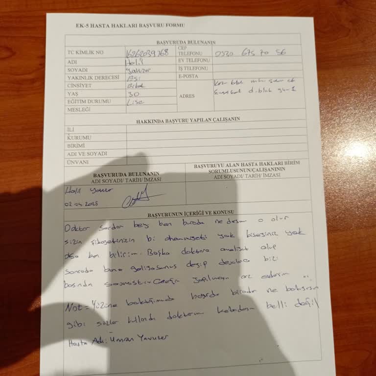 Yüzyıl Hastanesi'nde Kötü Doktor Deneyimi