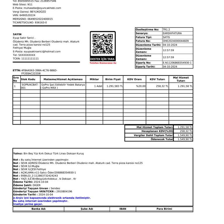 Arızalı GoPro Batarya İçin Para İadesi Bekleniyor