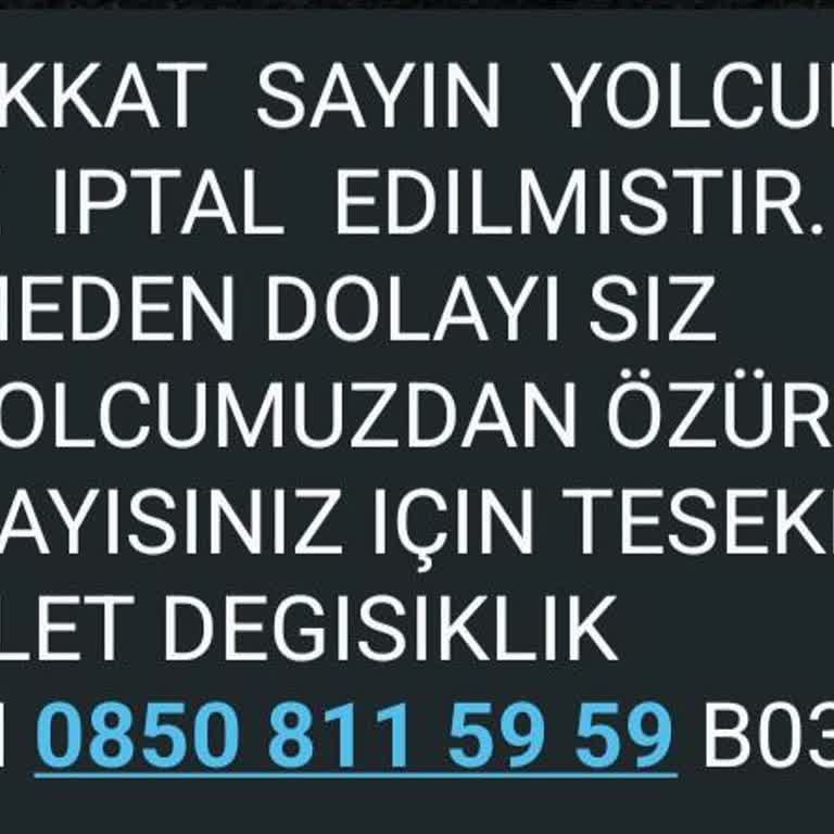 İptal Edilen Sefer Ve Kullanılamayan Kuponlar