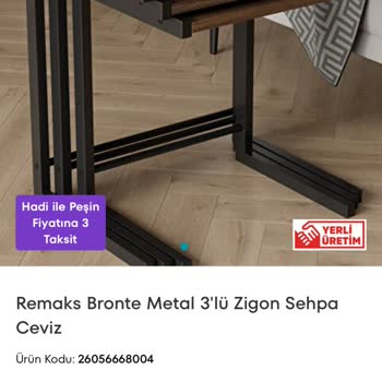 Sipariş Edilen Zigon Sehpalar Teslim Edilmedi Ve Para İadesi Yapıldı