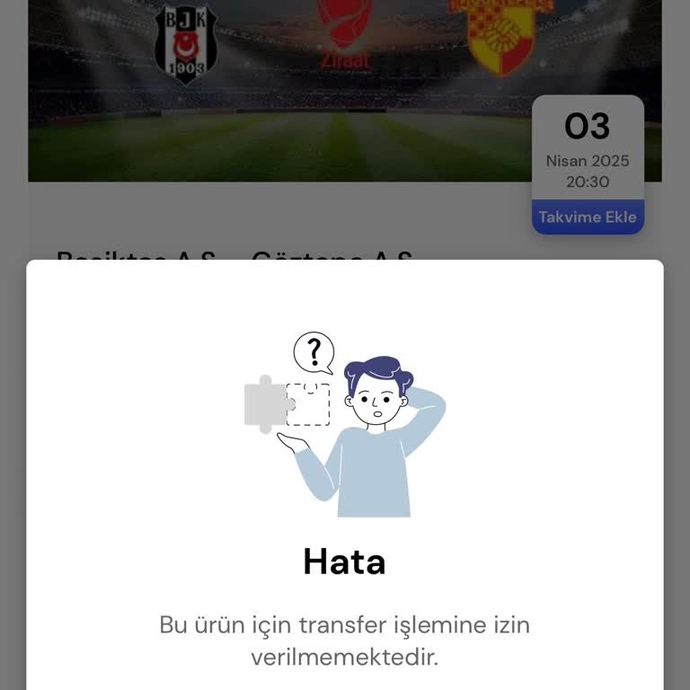 Bilet Devir İşlemi Sorunu: Transfer Engeli