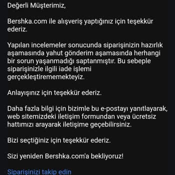Bershka'dan Eksik Teslimat Ve Çözüm Bulunamaması