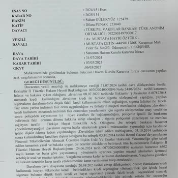VakıfBank Kredili Hayat Sigortası İptali Ve İcra Takibi Sorunu
