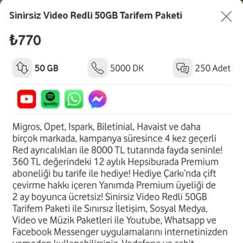 Vodafone Paket Fiyatlandırmasındaki Tutarsızlık