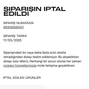 Yanıltıcı Sipariş Bildirimleri Ve İptal Edilen Ürünler