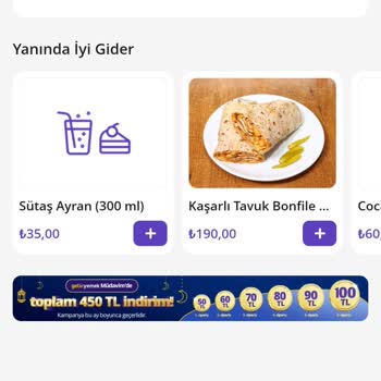 Getir Yemek'te Gizli Zam