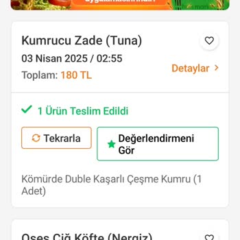 Getir Yemek'te Gizli Zam