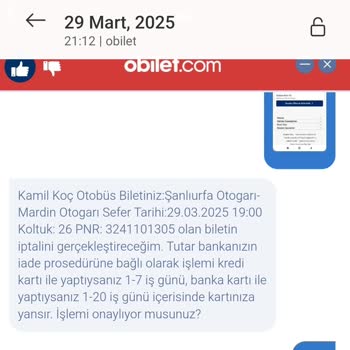 Obilet'ten Alınan Biletin İadesi Reddedildi Ve Sefer Saati Karışıklığı