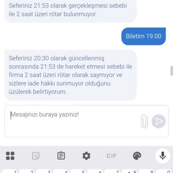 Obilet'ten Alınan Biletin İadesi Reddedildi Ve Sefer Saati Karışıklığı