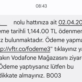 Vodafone Aboneliği Sonrası Bitmeyen Fatura Sorunu