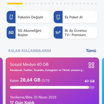 Sosyal Medya Paketi Kullanım Sorunu