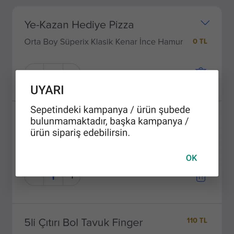 Kazandığım Pizza İçin Gereksiz Şartlar