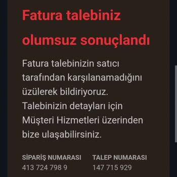 Fatura Sorunu Ve İade Süresi Endişesi