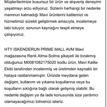 Renk Atması Ve Paça Dönmesi Sorunu Çözülmüyor!