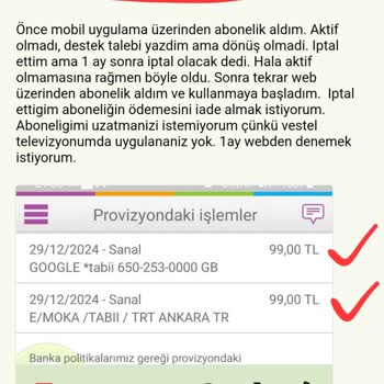Üyelik İptali Ve Yanlış Ödeme Sorunları