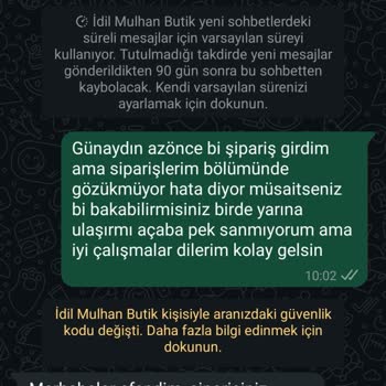 İdil Mulhan Butik'ten Sipariş Sorunu Ve Kötü Müşteri Hizmeti