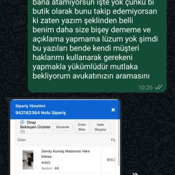 İdil Mulhan Butik'ten Sipariş Sorunu Ve Kötü Müşteri Hizmeti
