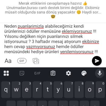 Puanlarımızın Silinmesi Ve Uygun Hediye Eksikliği