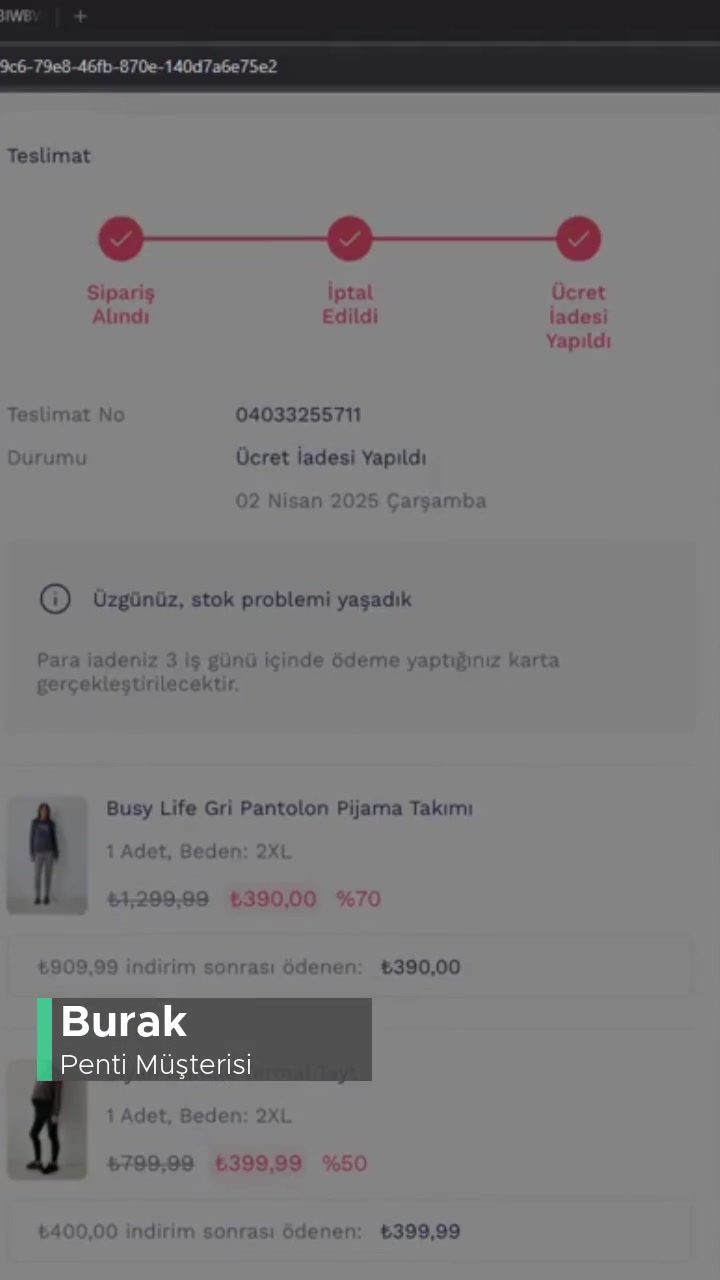 Penti Stokta Olan Ürünü İptal Edip Göndermiyor! videonun kapak resmi