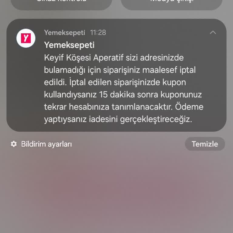 Yemeksepeti Sürekli İptal Edilen Siparişler ve Muhatap Eksikliği