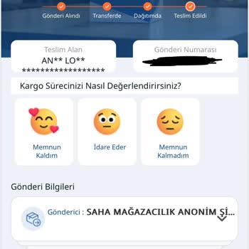 Kargom Yurtiçi Kargo İle Tarafıma Ulaşmamasına Rağmen Teslim Edildiği Mesajı Gönderildi