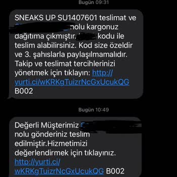 Kargom Yurtiçi Kargo İle Tarafıma Ulaşmamasına Rağmen Teslim Edildiği Mesajı Gönderildi