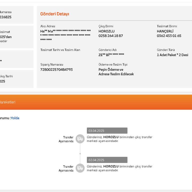Karmaşık Kargo Takip Ekranı Sorunu