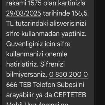Şifresiz İşlem Şoku: TEB Bonus Kart Mağduriyeti