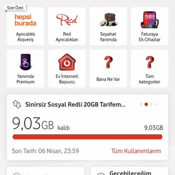 Vodafone'da Tarifeler Ve Kota Sorunu