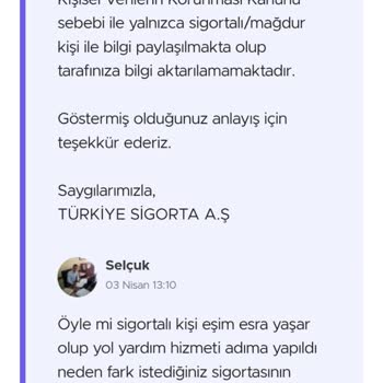 Türkiye Sigortalar Müşteri Hizmetleri Çilesi