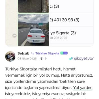 Türkiye Sigortalar Müşteri Hizmetleri Çilesi