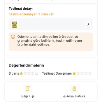 Yakın Tarihli Ürünler Ve Eksik Sipariş Sorunu