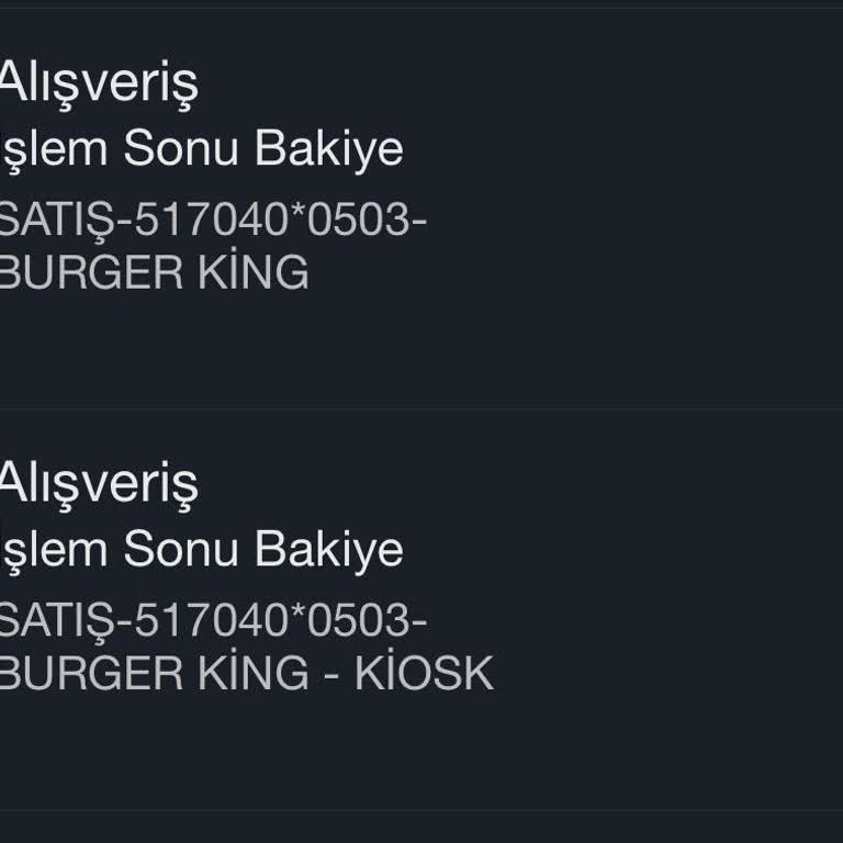 Burger King'de Kayıp Sipariş Ve Geri Dönmeyen 310 TL