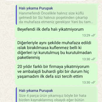 Halı Yıkama Hizmetinde Küf Sorunu Ve Müşteri Memnuniyetsizliği