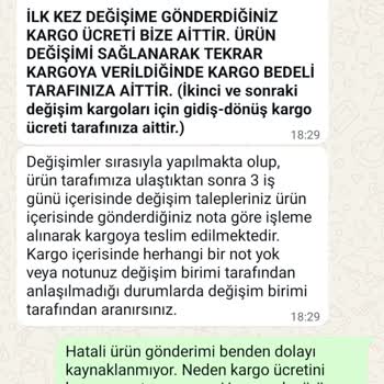 Yanlış Ürün Gönderimi Ve Kargo Ücreti Sorunu