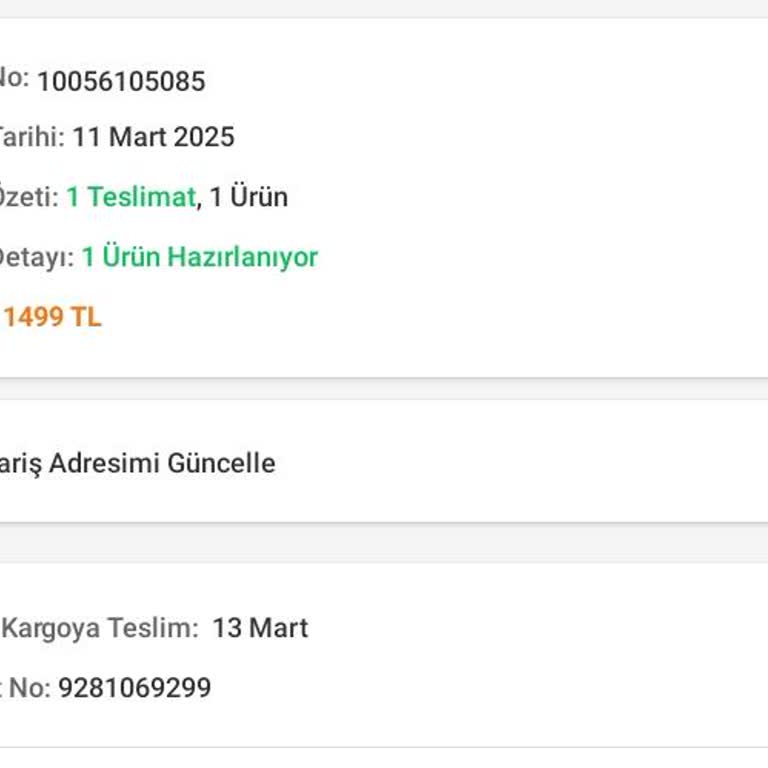 Sipariş Gecikmesi Ve Yetersiz Müşteri Hizmetleri Deneyimi