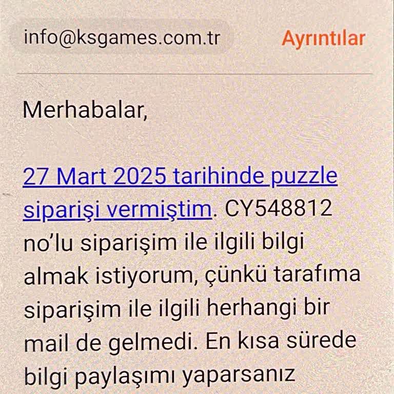 Sipariş Bilgilendirme Sorunu Ve İletişim Eksikliği