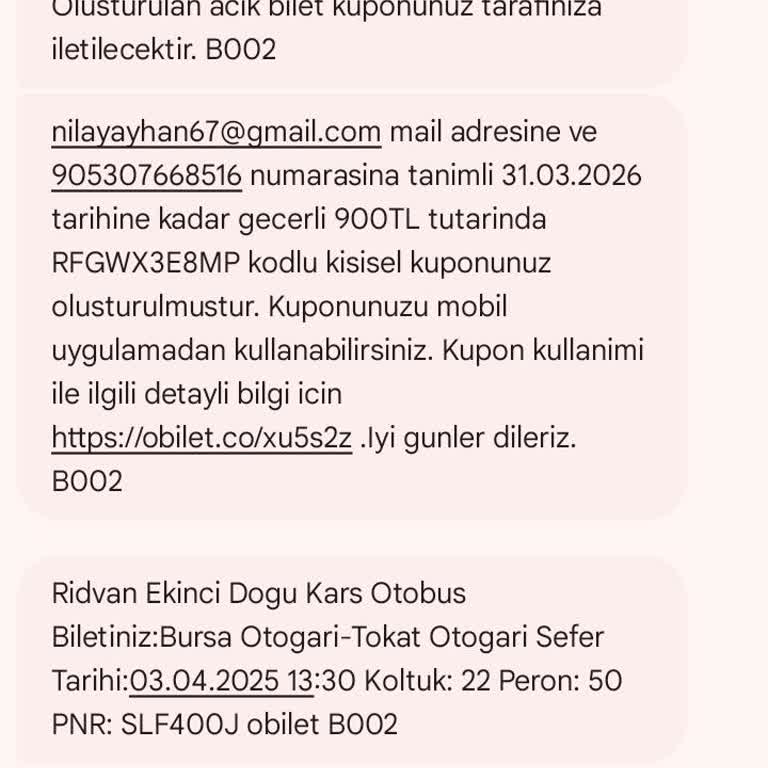 Yanlış Sefer Saati Bilgilendirmesi Mağduriyeti